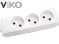 Колодка удлинителя без заземления на 3 гнезда Viko 90112300